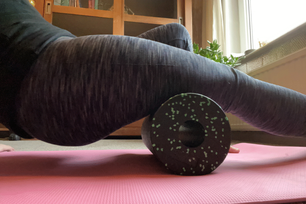 foam roller oefening hamstring